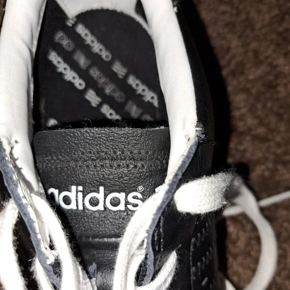 Adidas Adicross Black Leather Spikeless Golf Shoes Men's Size 8 - Picture 3 of 10